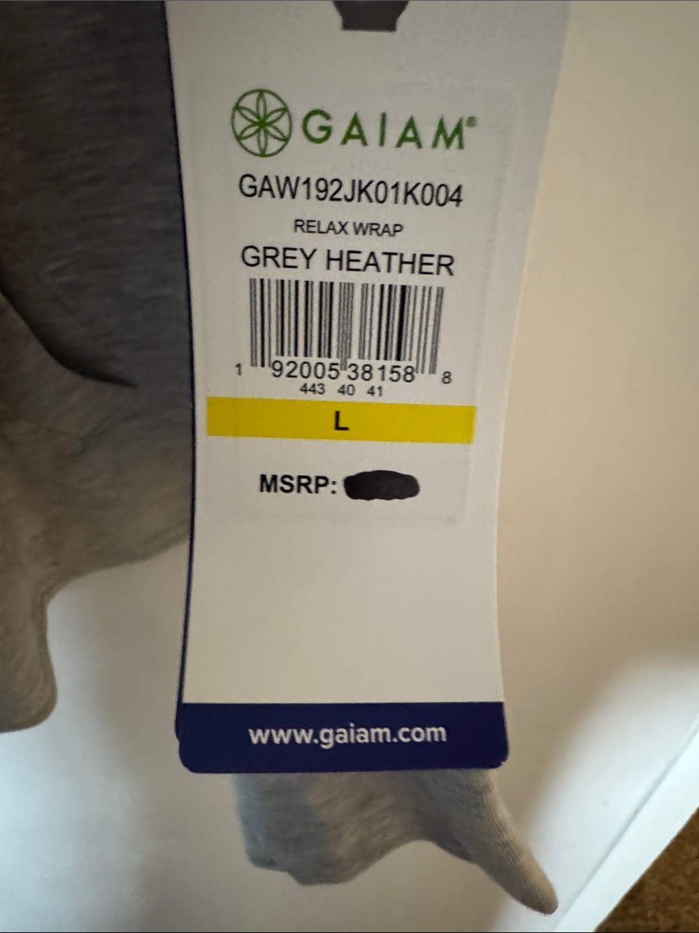 NWT GAIAM Relax Wrap Gray Hooded Open-Front Cardigan Large - Picture 4 of 7